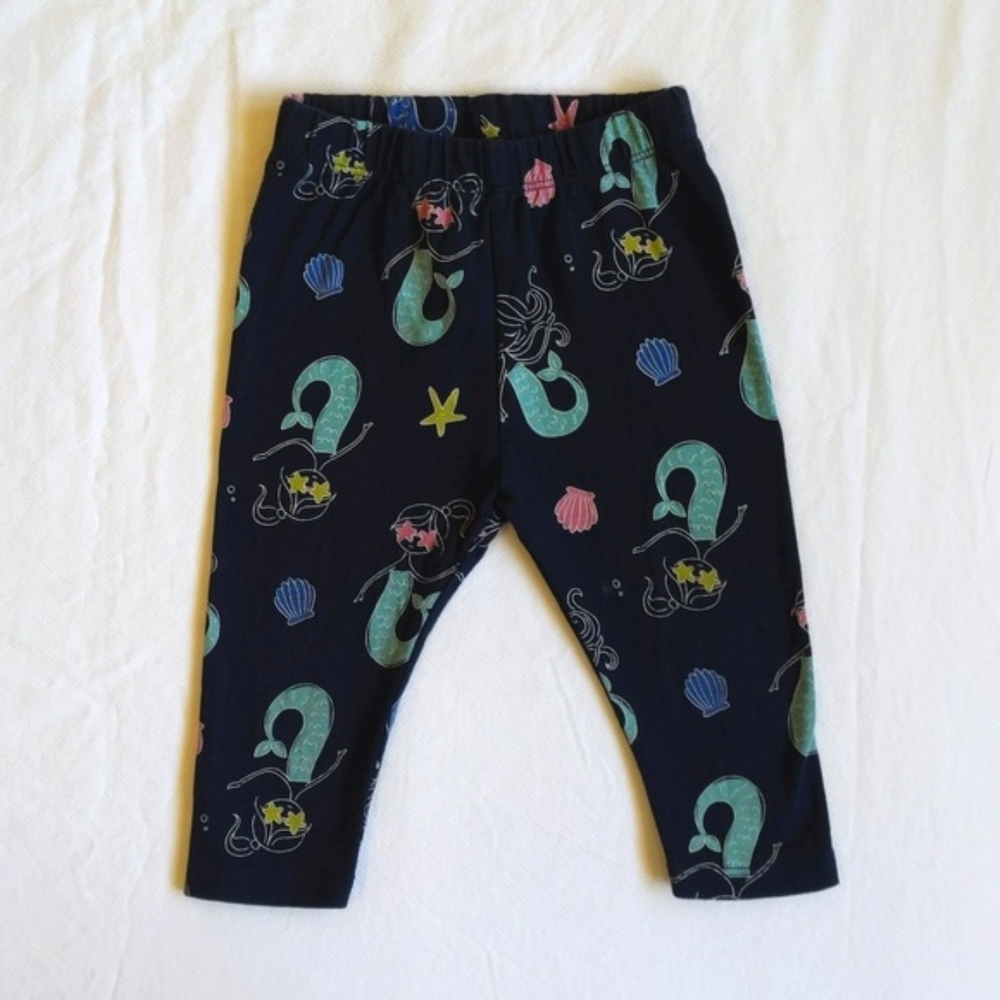 babyGap navy blue mermaids cropped leggings 18 months baby girl